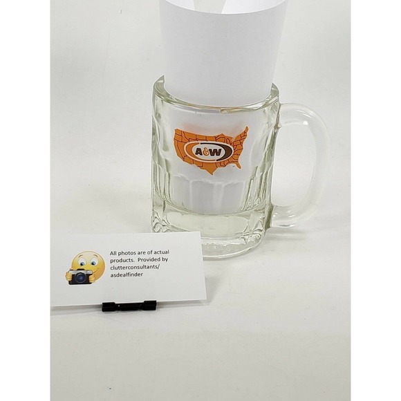Vintage Small/Mini A&W Root Beer Mug 8oz USA Map - Picture 1 of 4